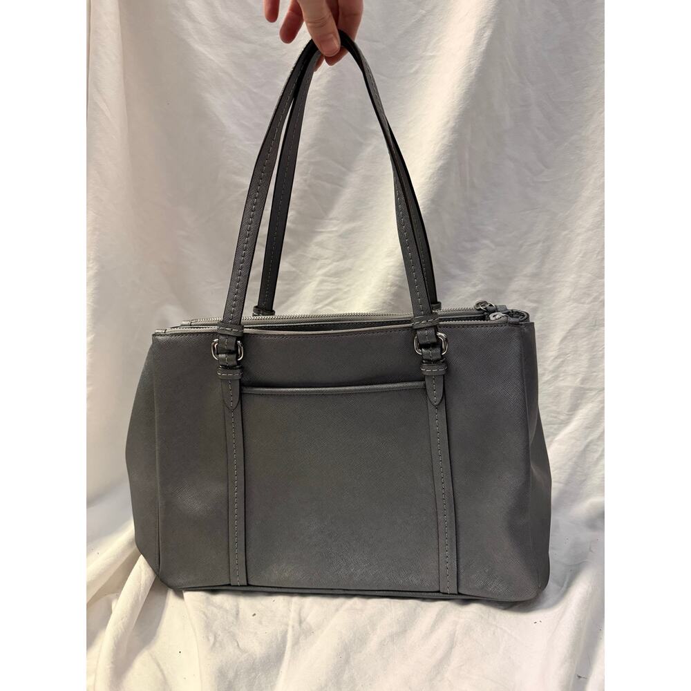 Coach Peyton Jordan Double Zip Carryall Gray Purse GS - Picture 2 of 8